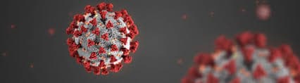 Showing the virus covid-19 which asks the question, how will covid-19 affect construction?