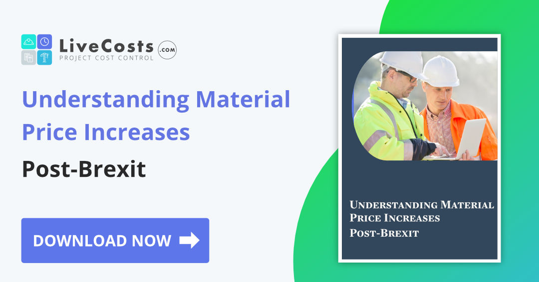 ebook thumbnail understanding material price increases post brexit published by livecosts construction cost tracking software