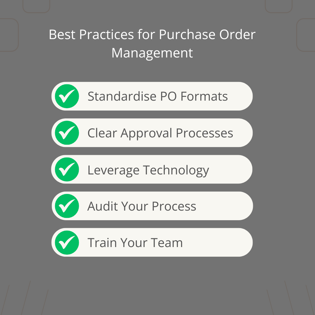 Best Practices for Purchase Order Management Graphic